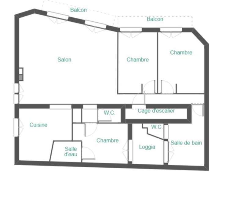 "Les Corsaires Basques" For Sale Saint-Jean-de-luz centre, walking distance to the beach, great central location, 3 bed / 2 bath apartment with balconies extending to circa 100 sq. m... Rare, excellent price / quality ratio... &pound; 570,000