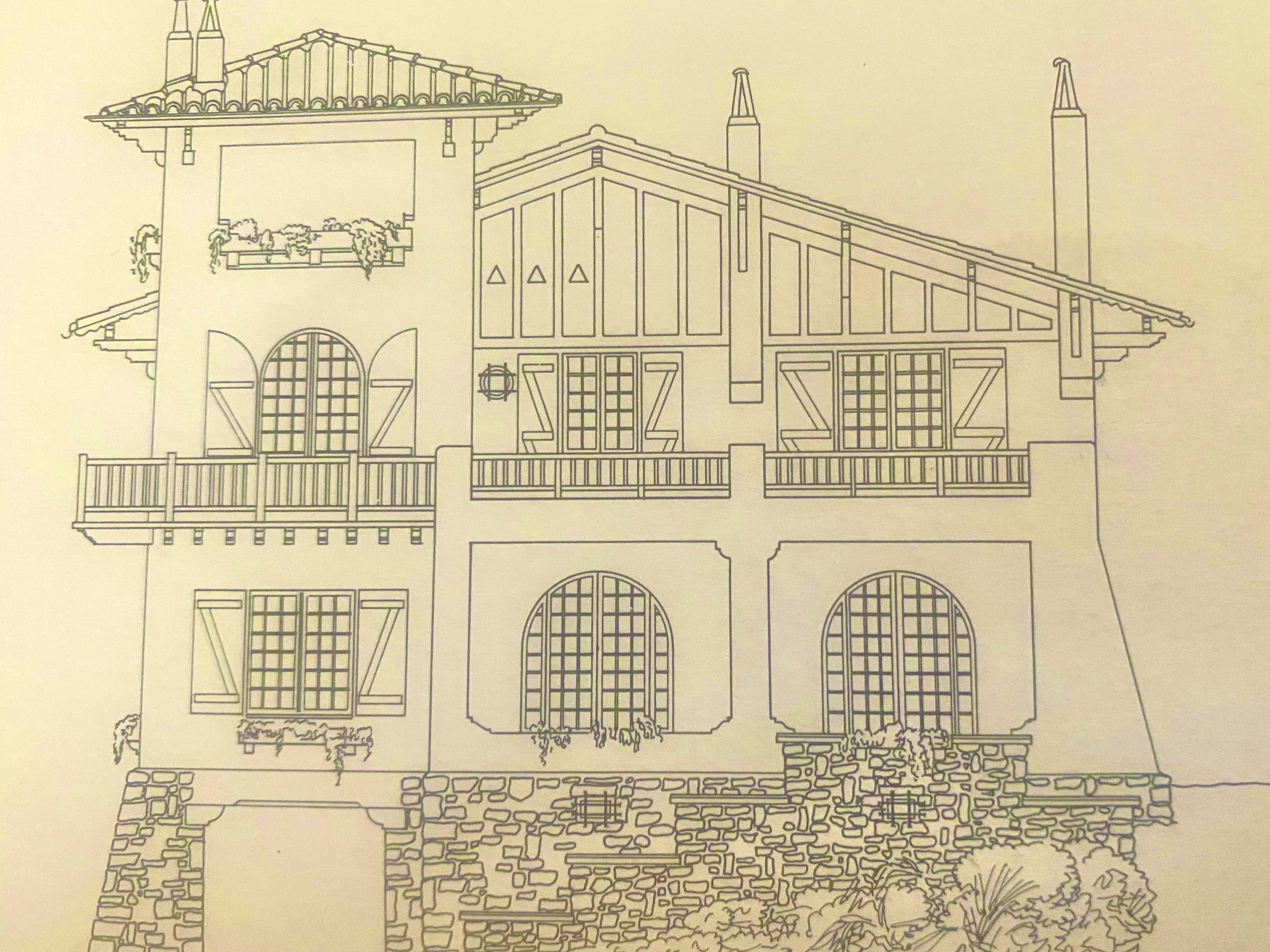 "Mimosa Historic Villa" For Sale Hossegor Lake / Ocean / Centre by Foot, authentic Basco-Landaise built in 1926 by famous architect Robert Maurice, set on 1150 sq. m. of land; intimist, quiet &amp; elegant, one of the most beautiful listed Hossegor villas, perfectly located and oriented... &pound; 2,485,000